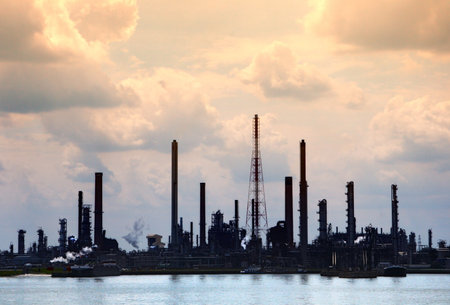 One of the two large power plants in Antwerp world port