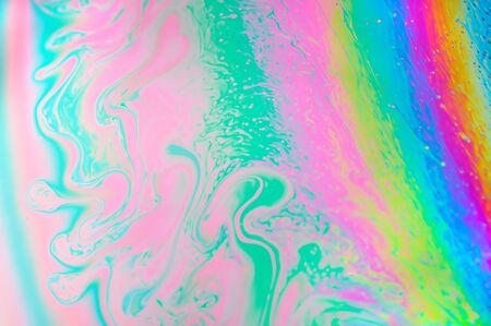 Pastel rainbow colors of a soap bubble, not computer rendered, not a fractalの写真素材