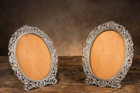 Vintage old picture frames without the portraitsの写真素材