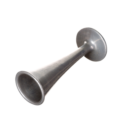 Antique stethoscope as used by ancient doctor's and midwives for pregnancyの写真素材