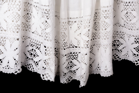 Isolated view on the lace edge of a catholic priest surpliceの写真素材