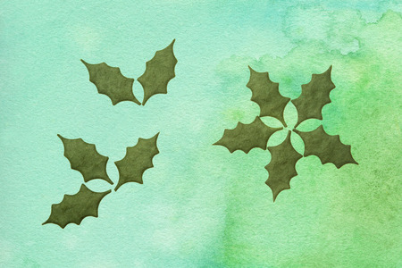 Scrapbooking christmas decoration cutouts on grunge wallpaperの写真素材