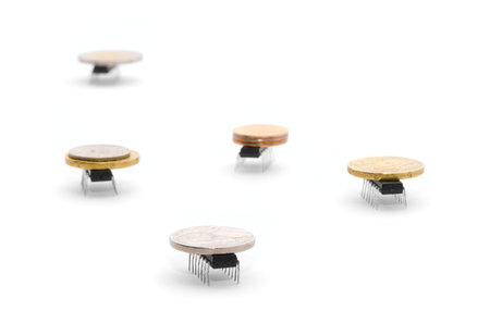 Electronic money theft through internet virus conceptの写真素材