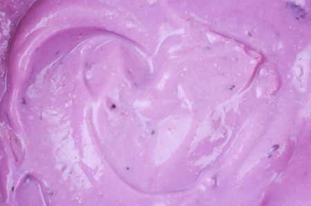 Bilberry yogurt macro macroの写真素材