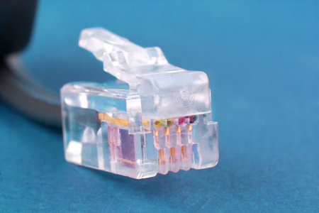I`ll plug you: phone connector RJ-45 macro