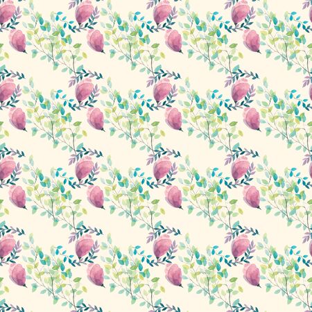 Watercolor floral  wallpaper seamless pattern or backgroundの写真素材