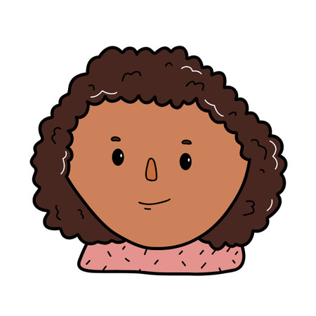 Set of icons of girls, teenagers. Female face various types signs thin line Icon set Include of avatar user, portrait or person head. Vector illustration of iconsのイラスト素材