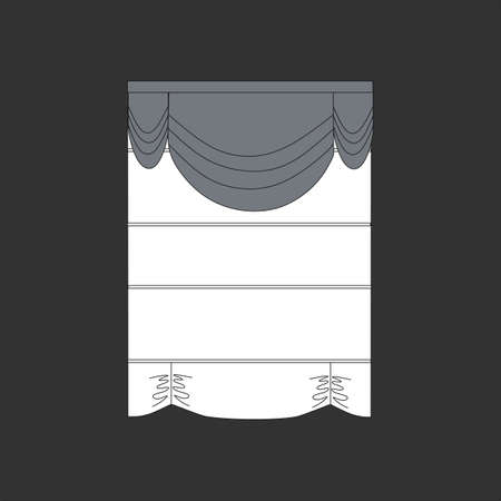 curtains. window decoration.のイラスト素材
