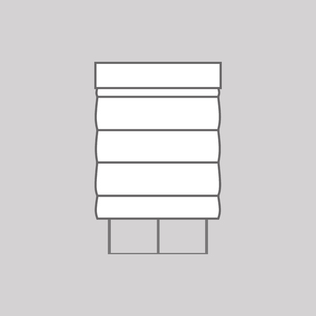 sketch design curtains windows. interior decorationのイラスト素材