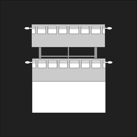sketch design curtains windows.のイラスト素材