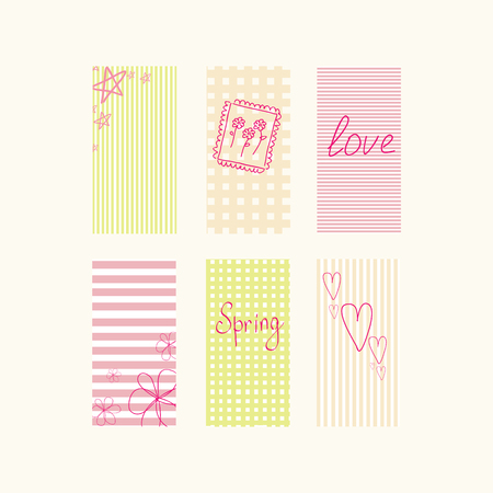 Cards for the holiday. labels for giftsのイラスト素材