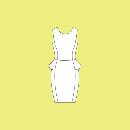 dress. women's clothing. casual wear.のイラスト素材