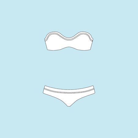 Lingerie. panties. bra. swimsuit. bikini.のイラスト素材