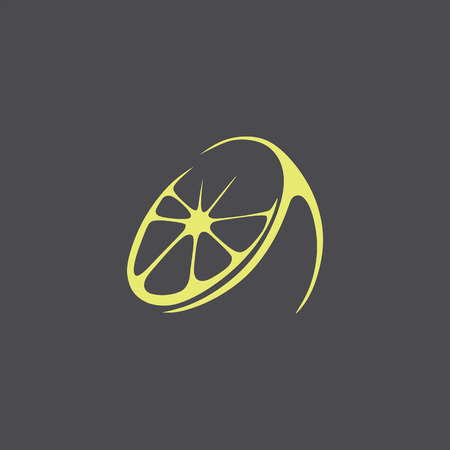 Stylized lemon. logo. company logo.のイラスト素材