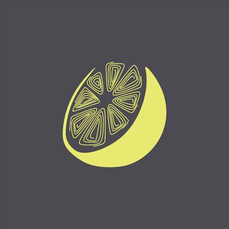 Stylized lemon. logo. company logo.のイラスト素材