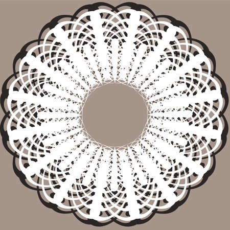 Vector decorative lace frames. Doily templates for logo, namesのイラスト素材