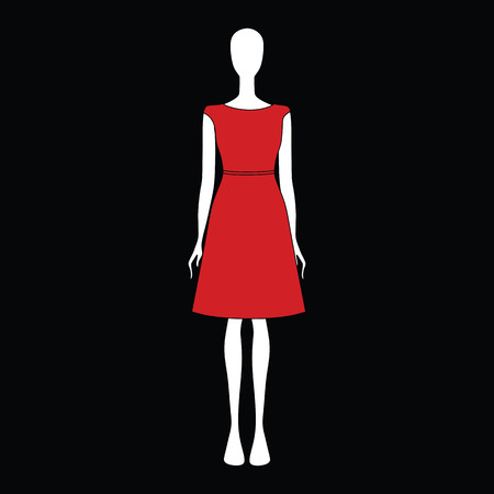 feminine dress. festive attire. elegant clothes.のイラスト素材