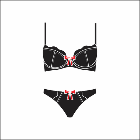 panties and bra for women drawn vector . Lingerie. Underwearのイラスト素材
