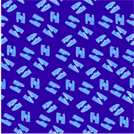 print fabric with sneakers. sports shoes painted in the vectorのイラスト素材