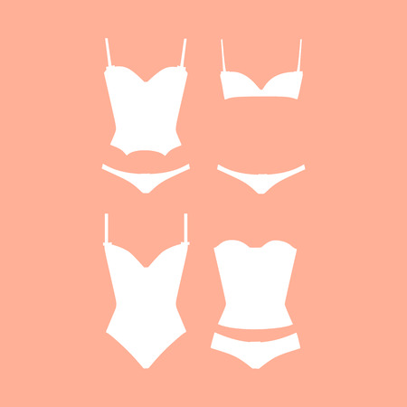 underwear. Lingerie. panties and braのイラスト素材