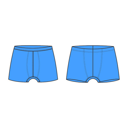 male underwear. Panties drawn vectorのイラスト素材