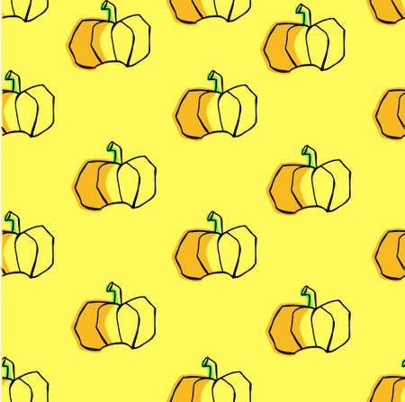print with the pumpkins. autumn vegetables.のイラスト素材