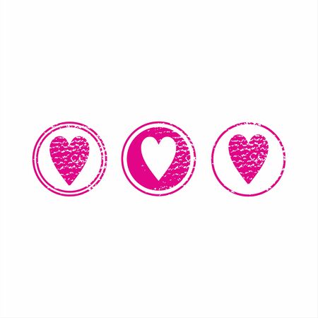 print for garment decoration. heart drawn in the style of grungeのイラスト素材