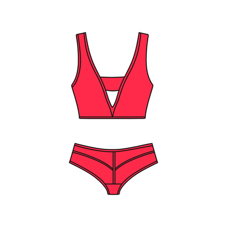 Lingerie illustrationのイラスト素材