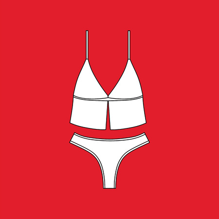 Lingerie. underwear. panties. bra. bustiers. drawn vector.のイラスト素材