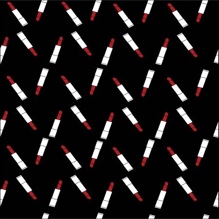 print with lipstick. red lipstick. print fabric.のイラスト素材
