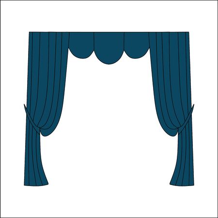 interior decoration textiles sketch. curtains. interior textiles.のイラスト素材