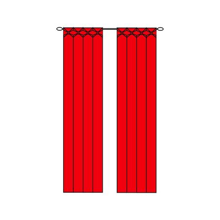 Window curtains.curtains Interior design sketchのイラスト素材