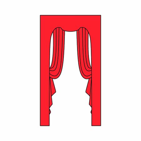 Window curtains.curtains Interior design sketchのイラスト素材