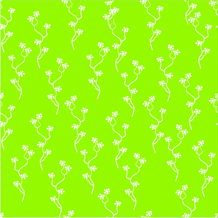 print with leaves. plant. flowers. sprigs.のイラスト素材