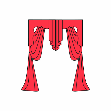 Window curtains.curtains Interior design sketchのイラスト素材