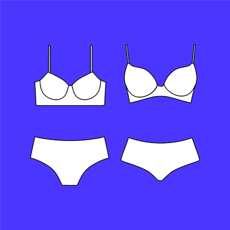 underwear. Lingerie. panties and braのイラスト素材