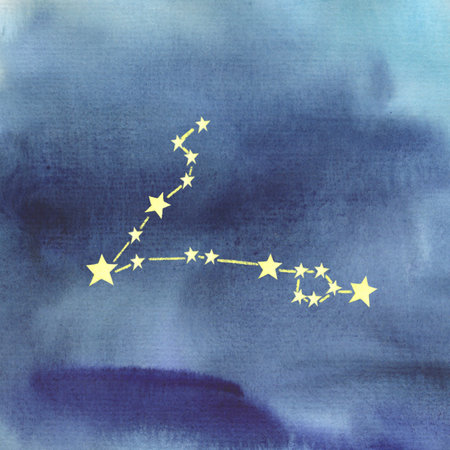 signs of the zodiac, astrology, hand-drawn in watercolor,の写真素材