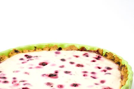 A shot of homemade berry cake, isolatedの写真素材