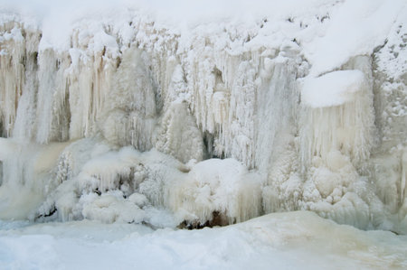 Frozen waterfall