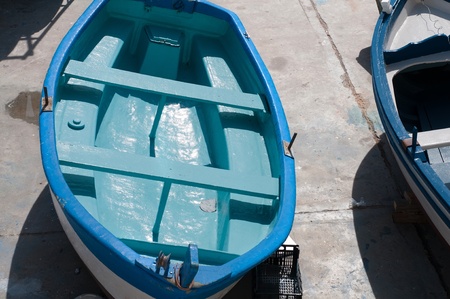 Blue boatの写真素材