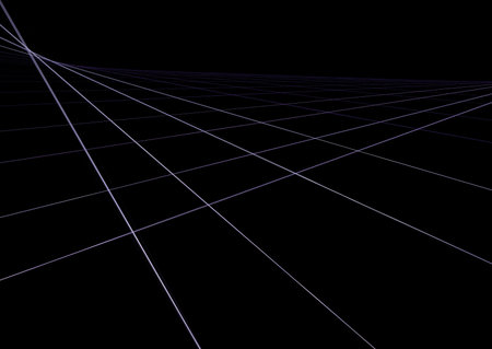 Abstract fractal line picture on the dark backgroundの写真素材