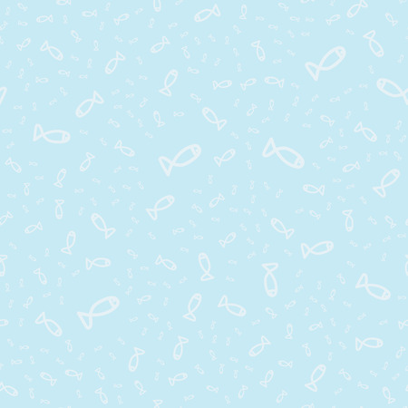 Seamless pattern with fishes on blue backgroundのイラスト素材