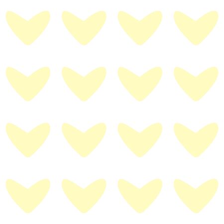 Seamless pattern with light yellow heartsのイラスト素材