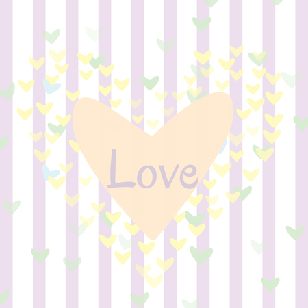 Love concept of hearts and big heart in centreのイラスト素材