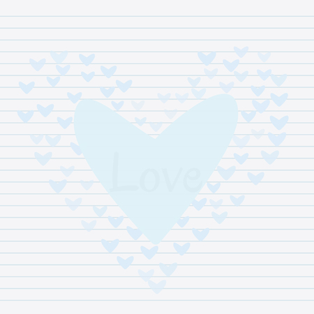 Love concept of hearts and big heart in centreのイラスト素材