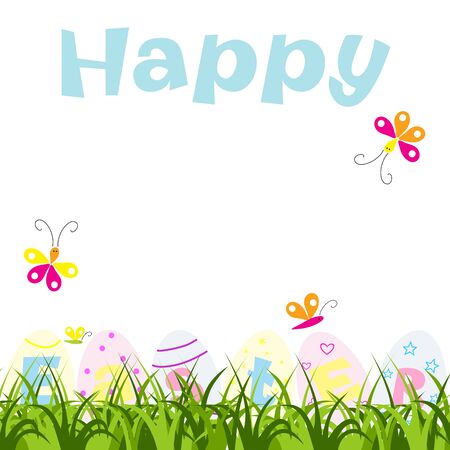Happy Easter greeting cardのイラスト素材