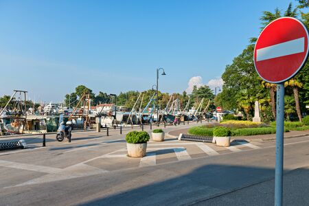 NOVIGRAD, CROATIA - AUGUST 8, 2016: Marina at the bayのeditorial素材