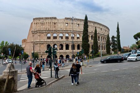 ROME, ITALY - APRILL 21, 2019: View to the Colosseumのeditorial素材