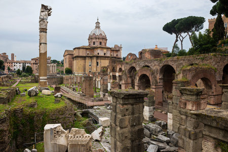 ROME, ITALY - APRILL 21, 2019: View to the Capitoline Hills