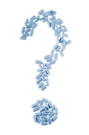 Question mark from pillsの写真素材